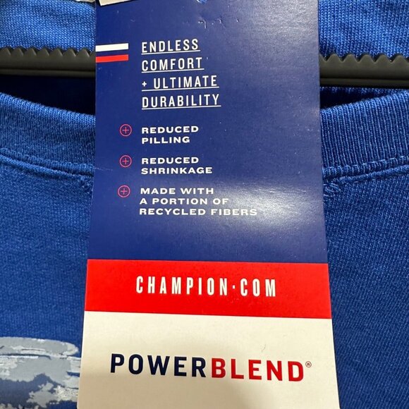 Champion Women’s Plus Size 4X Blue Fleece Pullover Crewneck Sweatshirt NWT - Picture 6 of 6